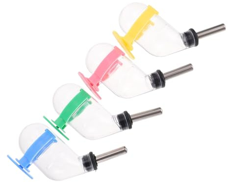 iplusmile 4 pezzi Bevitore Appeso per Criceti Bottiglia Piccola Antigoccia in Acciaio Resistente Dispenser Acqua Sfera per Animali Domestici Facile da Pulire e Ricaricare
