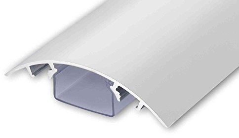 TV Design Aluminium Kabelkanal Weiss matt RAL9003 lackiert in verschiedenen Längen von ALUNOVO (Länge: 50cm)