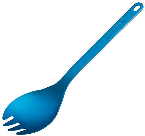 Snow Peak Titanium Spork, Durable Utensil, Compact, Lightweight, Camping, Hiking, Backpacking, Blue, 1 Pack