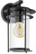EGLO Außen-Wandlampe Valdeo, 1 flammige Außenleuchte, Wandleuchte aus verzinktem Stahl in Schwarz, Glas in Transparent, E27 Fassung, IP44