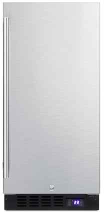 Summit SCFF1533BCSS Cabinet Freezer with 2.45 cu. ft. Total Capacity Frost Free Operation Adjustable Chrome Shelves Sabbath Mode Setting and 100% CFC Free in Stainless