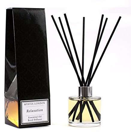 Mystix London Essential Oil Reed Diffuser | Relaxation Blend | Natural Aromatherapy for Calm & Unwind | Safe & Long-Lasting | 100ml Bottle