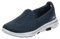Skechers Women's GO Walk 5 Slip On Trainers, Navy Textile White Trim, 8 UK Wide