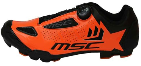 MSC Bikes Aero XC Zapatilla de Ciclismo, Adultos Unisex, Naranja, 45