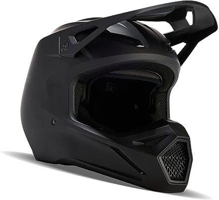 Fox Racing V1 Solid Helmet mit MIPS-Technologie, herausnehmbares Innenfutter, Gute Belüftung, verstellbare Passform, Schutz für MX & Offroad, Matte Black, Größe: 2X