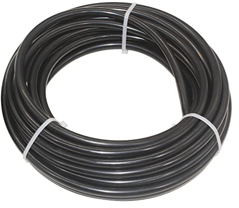 Qolekog Pneumatic 14mm OD Air Line Nylon Tube SAE J844 Airline 11mm ID For Air Brake Tubing or Fluid Transfer (Black 16.4Ft)