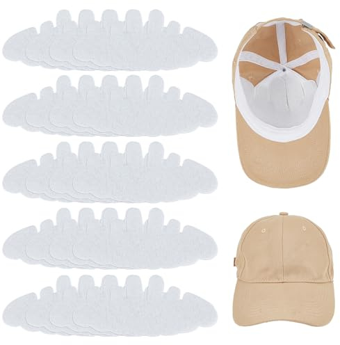 NICENEEDED 20 pcs Inserts de Casquettes de Baseball en Feutre Blanc Doublure de Chapeau Souple et Lavable pour Bonnet