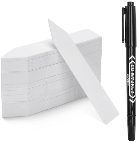 Voarge 200 växtetiketter, för att märka växter, plastetiketter för växter, för utomhusbruk, väderbeständiga, 10 x 2 cm