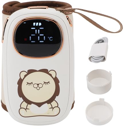 Fast Heating Portable Bottle Warmer, Baby Bottle Warmer Constant Temperature 18W Fast Charging, Locked in Nutrition,360 Degree Wrap Even Warming for Busy Parents Outdoor Traveler