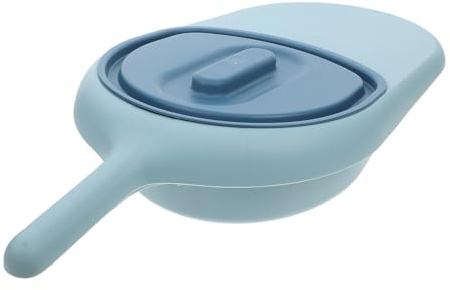IWOWHERO Padella da Letto per Anziani con Coperchio, Design Semplice in Pp, Vaso Portatile Antitrabocco per Uomini e Donne Costretti a Letto