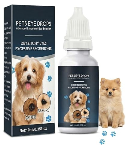 MQUGEE Gouttes pour Les Yeux des Chats, Détachant de Larmes, Pet Eye Cleaner, Solution Transparente pour Rincer et Apaiser Les Irritations Oculaires, La Fonction Hydratante, 10ML