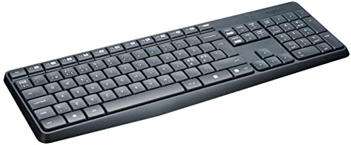 Logitech MK235 Combo con Teclado y Ratón Inalámbrico para Windows, Disposición QWERTY Pan Nordic - Gris