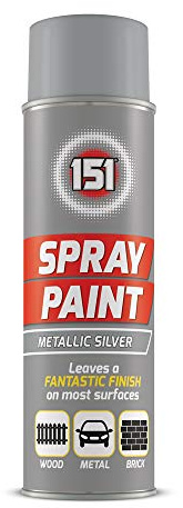 151 Car Spray Paint Aerosol Primer Matt Gloss Wood Metal Graffiti Metallic Silver