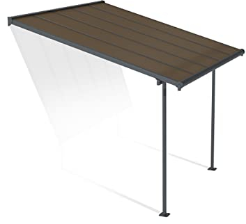 Palram Capri Terrassenüberdachung, Terrassendach, Balkondach, grau bronze, 299x314 cm
