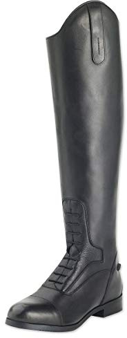 Ovation Women's Comfortable Durable Stylish Equestrian Horse Riding Tall Classic Toe Genuine Leather Flex Sport Field Boot, Black, Size 8.5
