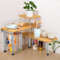 Jolitac Eckregal Küchen-Eckregal Regal Küchenregal Gewürzregal Kräuterregal Tellerregal Küchengestell Tisch Organizer 3 Ebenen aus Bambus mit Haken, für Küche Büro Wohnzimmer Arbeitszimmer (Natur)