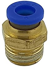 Raccordo Innesto rapido pneumatico per tubo 6 mm filetto 1/4 - Conf.15 pezzi