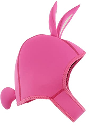 Harilla Cartoon Neoprenanzug mit Kapuze, Einheitsgröße, Rosa Kaninchenform, Premium Neopren, 3 Mm