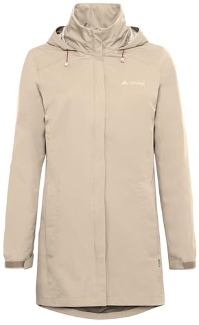 VAUDE Damen Regenjacke Escape Parka, wasserdichter Regen-Parka, atmungsaktiv und winddicht, linen, 34