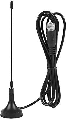 LetCart Antena De TV, Antena De TV Digital HD Interior Antena HDTV UHF VHF Banda Dual con Antena De Base Magnética 10DB