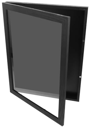 Sports Shirt Frame - 24x30 Inches UV Protection Display Case to Wall Mounting, Acrylic Glass with Secure Lock, Jerseys, Black Frames, Easy Walls Installation for Collectors Athletes, Black