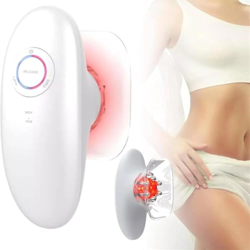 Masajeador de Ventosas con Masaje Vacío EMS Luz Roja Dispositivo de Masaje por Ventosas Vacío para masajeador anticelulitico reductor Reafirma Piel Favorece Circulación Sanguínea