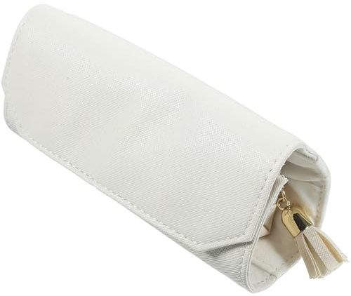 GARVALON Organizzatore Portagioielli da Viaggio Pieghevole in Pelle Lanugine Rotolo Portagioielli Piccolo Portatile Grande Capacità Borsa Porta Gioielli Multifunzione per Collane e