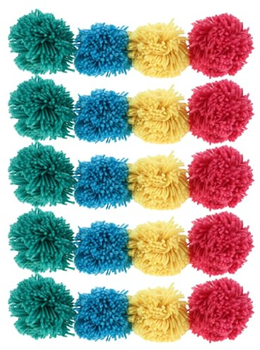 Gatuida Lot de 20 balles de Dodgeball en Laine : Mini-Ballons de 9 cm pour Jeux de Lancer et de réception en extérieur, idéaux pour Les écoles maternelles et l’éducation Physique.