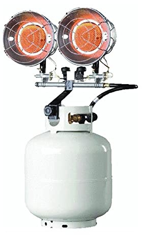 Mr. Heater F242655 MH30TS Double Tank Top Outdoor Heater, 8000 to 30000 BTU Per Hour, Chrome