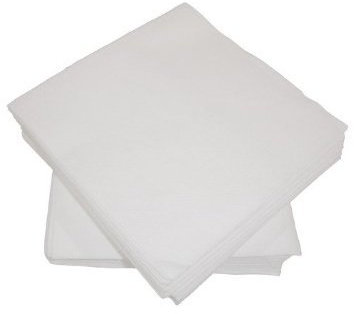 100 White Linen Feel Airlaid Paper Napkins 40x40cm - 2 x Packs of 50