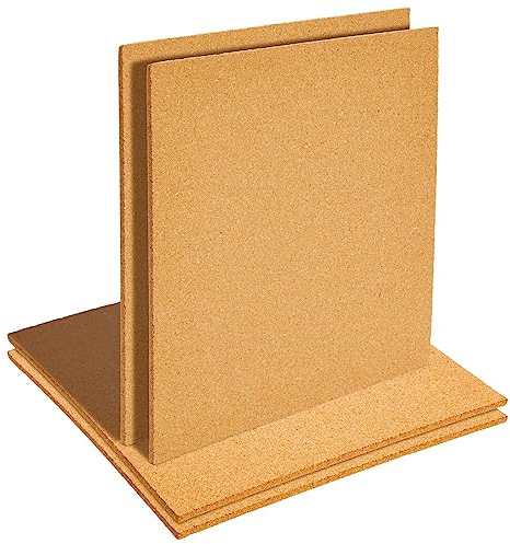 4 quadratische Korkplatten für Pinnwand/Schwarzes Brett, Wandschmuck, Bastelunterlage, 30,5 x 30,5 cm