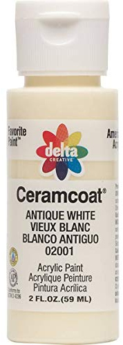 Delta Creative Ceramcoat Acrylic Paint in Assorted Colors (2 oz), 2001, Antique White
