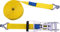PETEX 43193419 Ratschenspanngurt 2-Teilig, 8 M, 50 mm, 2500/5000 Dan, Doppelspitzhaken, Ratsche 35 cm, Gelb