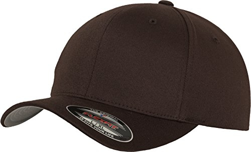Flexfit Unisex 6277-Flexfit Wooly Combed Flexfit Wooly Combed, brown, XS/S