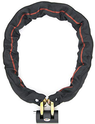 Rielda SH3 - Candado de aluminio con cadena de 100 cm para bicicleta y moto, reprogramable, 100% fabricado en Italia, barra de cierre de acero templado