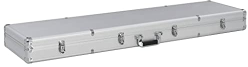 vidaXL Waffenkoffer Gewehrkoffer Universalkoffer Flintenkoffer Pistolenkoffer Bogenkoffer Alukoffer Jagdkoffer Silbern 134x35x12cm Aluminium