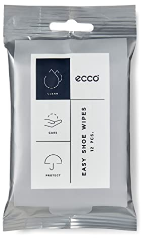 ECCO Unisex-Adult Easy Wipes Shoe Care Product, Transparent, 12 Pieces