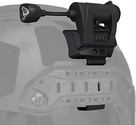 ACEXIER Taktischer Helm Lichtladung Mpls 4 Umwandlungsmodi Airsoft-Helmlampe Energiesparende Jagd Militär Fast Helm Taschenlampe (Black)