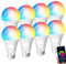 ANTELA Alexa Glühbirne E27 9W 806LM RGB 2700K-6500K Warmweiß Kaltweiß Licht Smart WLAN LED Dimmbare Birne Lampe, Kompatibel mit Google Home, 8PCs
