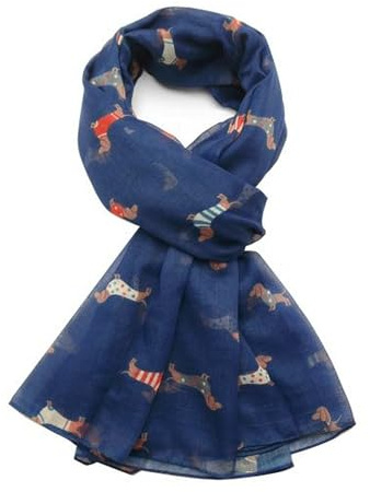 GFM® Foulard imprimé teckel pour femme pour printemps et été
