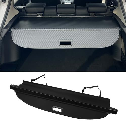 Motoforti Kofferraum ausziehbare Laderaumabdeckung für BMW X3 E83 2004-2010 Heckklappenablage Gepäcksicherheitsabdeckung Schattierung, Leinwand, Glanzschwarz