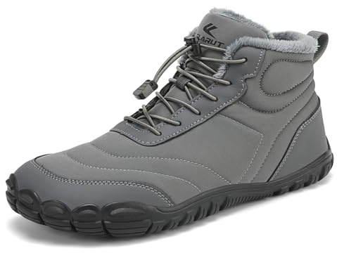 FLARUT Chaussures Barefoot d'Hiver Homme Femme Bottes Neige | Doublure Intérieure Chaude,Pointe Large,Léger,Hydrofuge,Semelle Caoutchouc Antidérapante