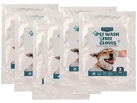 Qukaim PetSPA Clean Gloves PetSPA - Guantes limpios, 10 unidades, toallitas para eliminar olores y manchas, para perros y gatos, suministros de limpieza desechables para mascotas