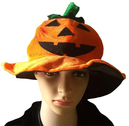 Morain Kostüm Kürbis lustiger Fischerhut Halloween Party Foto Urlaub Kopfschmuck Erwachsene Bühne Requisiten Kopfbedeckung Halloween Kürbis Hut für Erwachsene