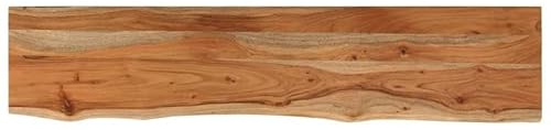 Eleganz Tablero de mesa de madera maciza de acacia, 180 x 40 x 3,8 cm, con borde de árbol, superficie natural, rectangular y duradera para cocina, salón u oficina