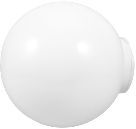 ASAKKURA Pantalla de Luz Esférica Acrílica Lechosa 250 Mm 120 Mm para Lámpara de Pared Exterior, Cubierta de Repuesto Resistente Intemperie para Jardín y Porche