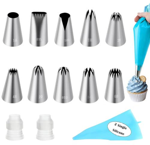 NOVANO 14pcs Large Piping Tips Set