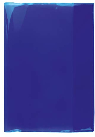 HERMA 19600 häftapparat DIN A4 transparent set med 10 stycken, transparent, tillverkad av slitstark, avtorkbar och extra tjock polypropylenfolie, 10 häftskydd för skolhäft, blå