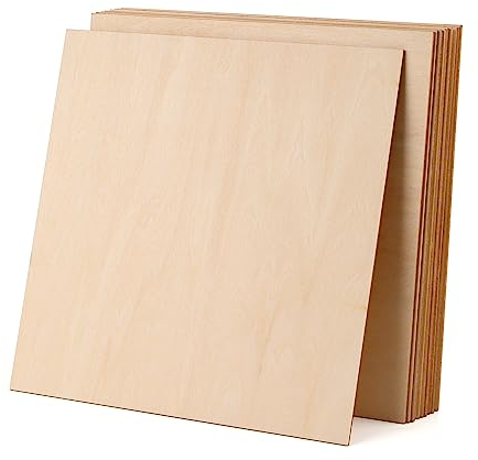 10 Hojas Tabla Madera Balsa 200×200×1.5mm, Tilo Tablero,Recortes de Madera para Manualidades para Maquetas Pintura Manualidades