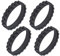 4 Pneus Caoutchouc Remplacement Compatible avec irobot Roomba, remplacement de pneus antidérapants, pneus de roues faciles à assembler compatibles avec les modèles irobot Roomba